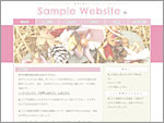 ナチュラルカラーホームページテンプレート natural3_pink